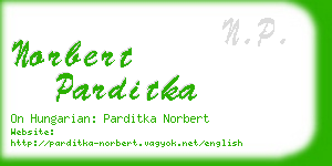 norbert parditka business card
